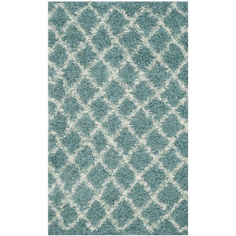 Dallas Shag SGD258 Power Loomed Indoor Accent Rug - Seafoam/Ivory - 3'x5' - Safavieh.