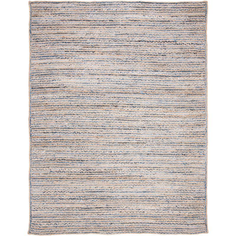 Coastal Charm Blue and Natural Handwoven Jute 8' x 10' Rug