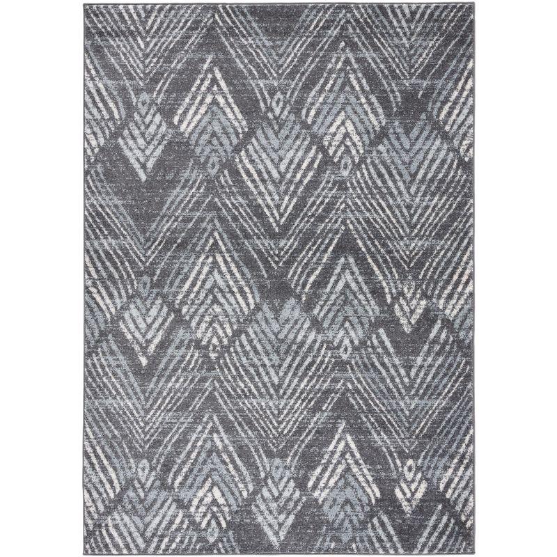 Amsterdam AMS110 Power Loomed Indoor Area Rug - Dark Grey/Light Grey - 8'x10' - Safavieh