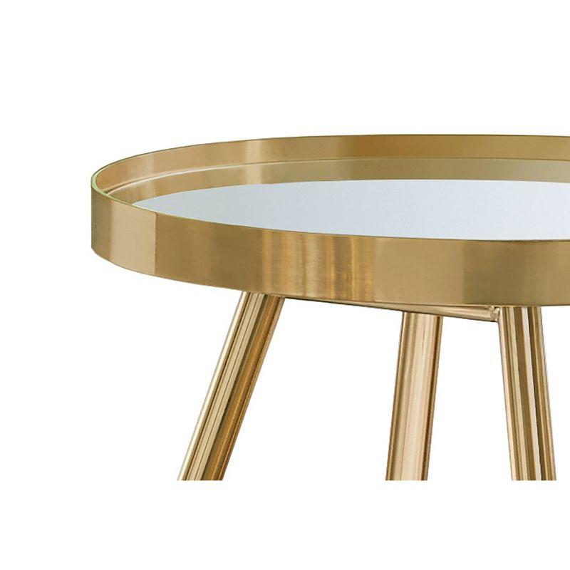 Kaelyn Mirrored Glass Tray Top End Table