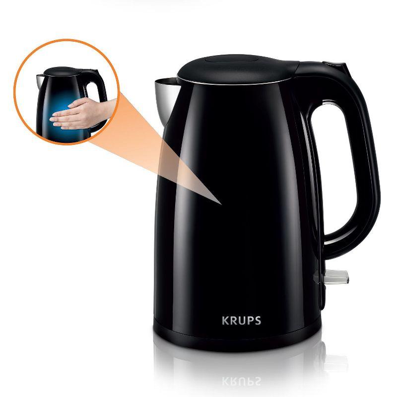 Krups 1.5L Black Cool Touch Stainless Steel Electric Kettle