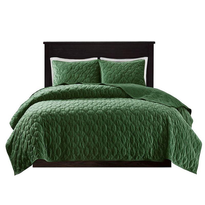Harper 3 Piece Velvet Quilt Set