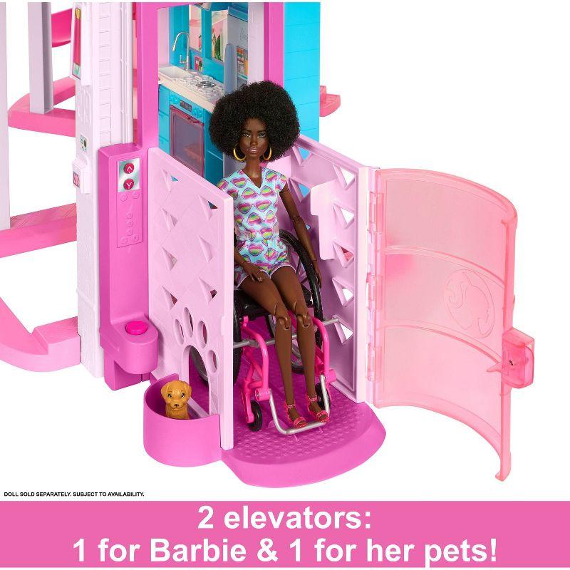 Barbie Dreamhouse Pool Party Doll House with 75+ pc, 3 Story Slide: Adult Assembly, Fits 12 Inch Dolls