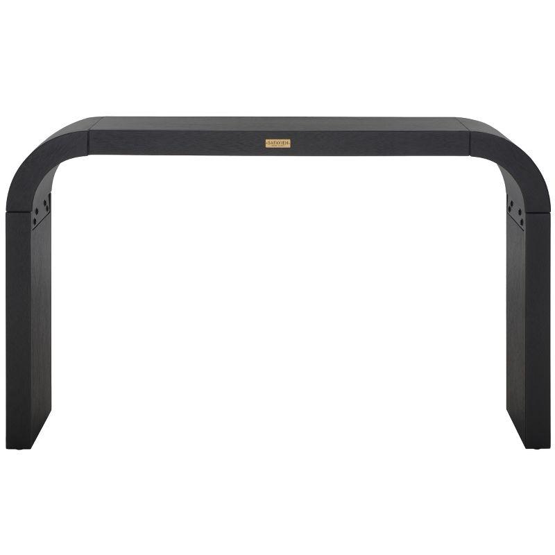 Liasonya Curved Console Table - Black - Safavieh