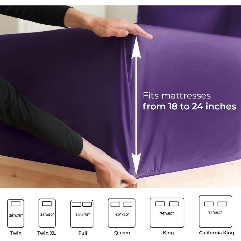 CGK Linens 6 Piece Extra Deep Pocket Ultra Soft & Cooling Sheet Set