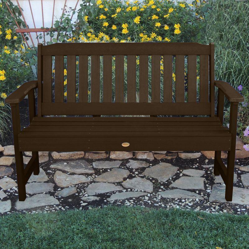 Weathered Acorn Eco-Friendly Recycled Plastic 64" Garden Bench