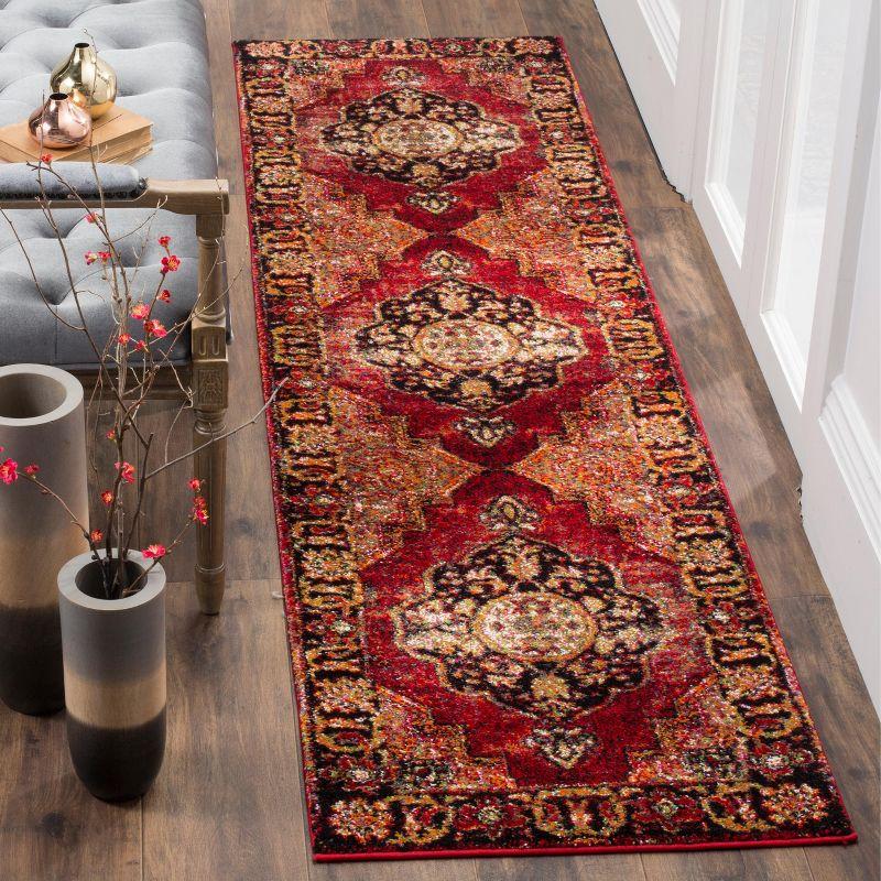 Vintage Hamadan VTH219 Power Loomed Indoor Runner Rug - Red/Multi - 2'3"x22' - Safavieh
