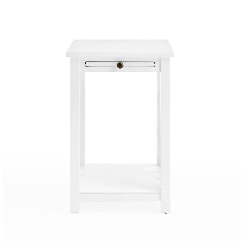 36" Middlebury Coffee Table and End Table with Tray White - Alaterre Furniture: Pull-Out Tray, 2-Piece Set