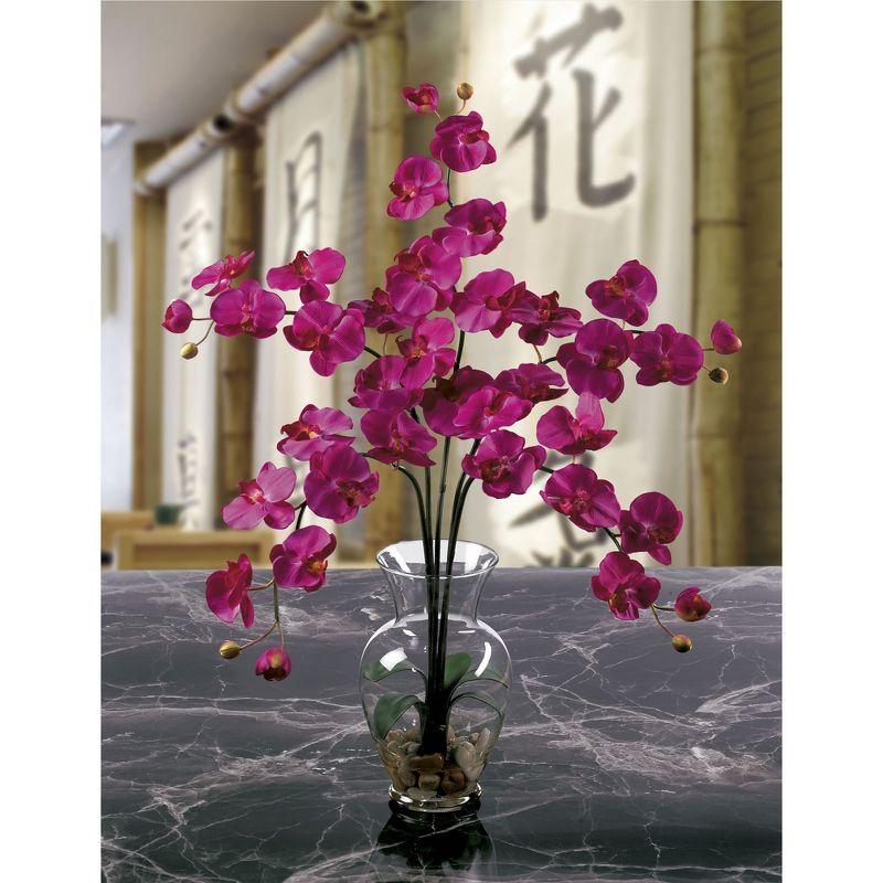 Nearly Natural Phalaenopsis Liquid Illusion Silk Flower Arrangement, Beauty