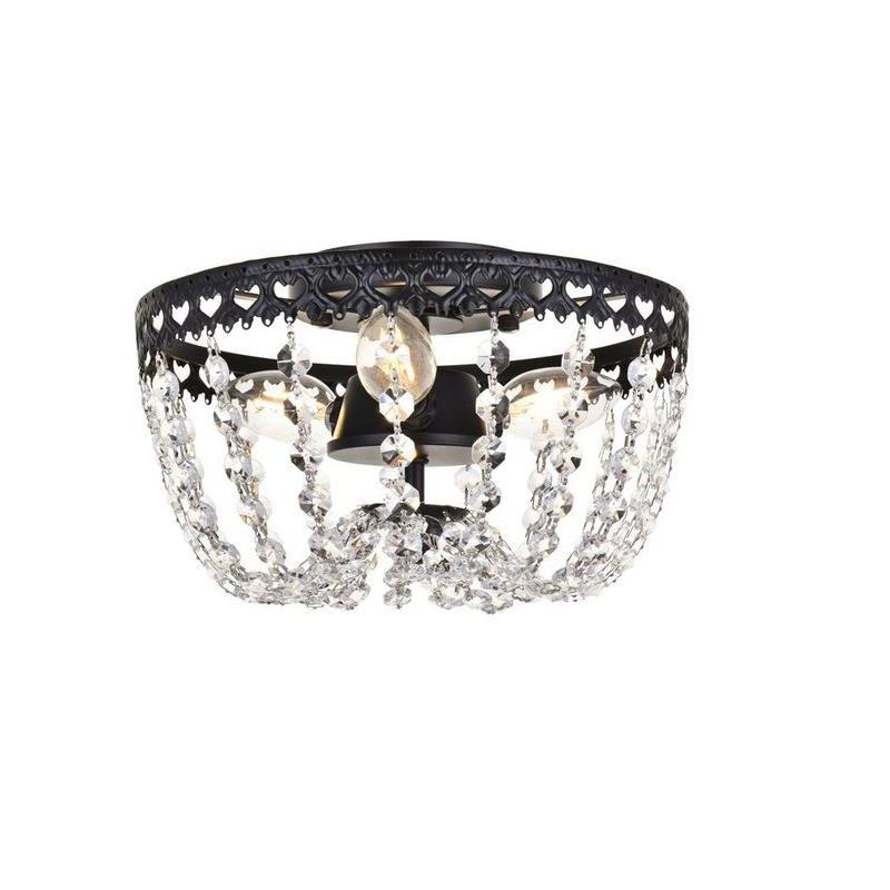 Elegant Lighting Kylie 10 inch flush mount in black