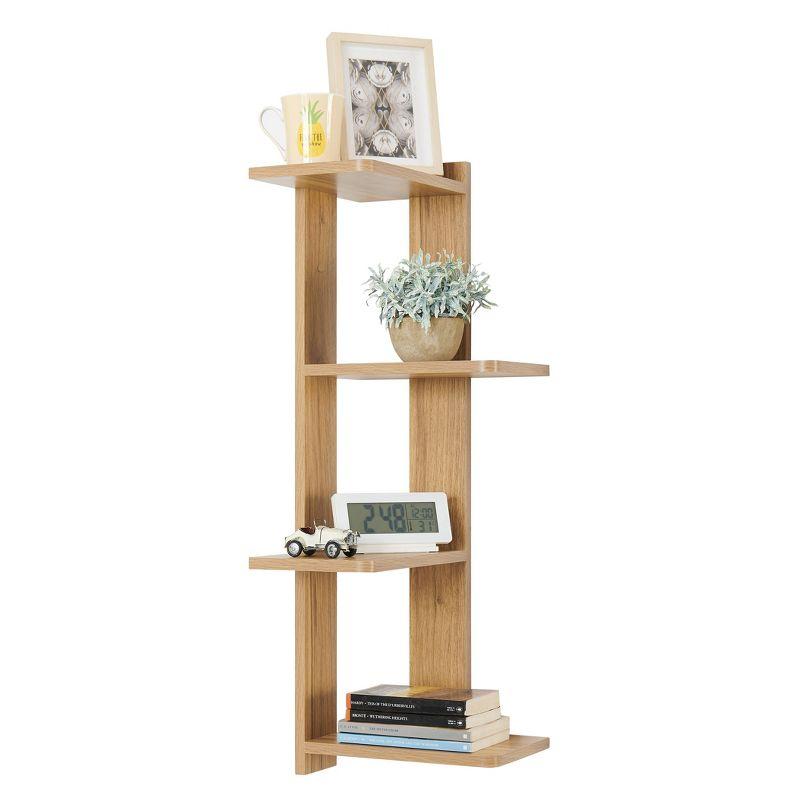 33" x 11.8" Alvar Corner 4 Tier Floating Ledge Column Wall Shelf - Danya B.