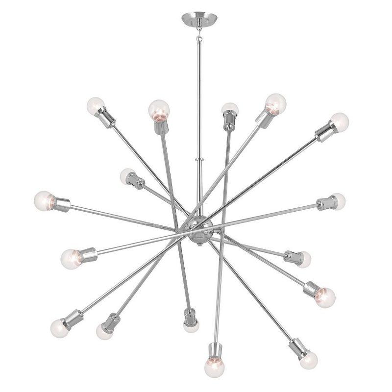 Chrome 16-Light Sputnik Chandelier with Adjustable Arms