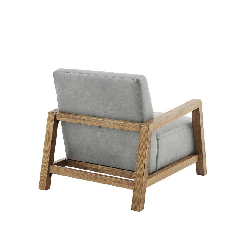 Ink+Ivy Easton Low Profile Accent Chair Gray: Upholstered Polyester, Wood Frame, 300lb Capacity