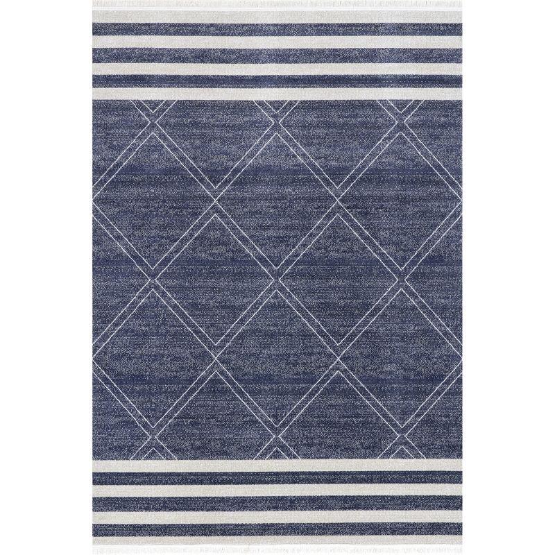 Coastal Charm Easy-Care Synthetic Indoor/Outdoor Rug, 3' x 5', Blue