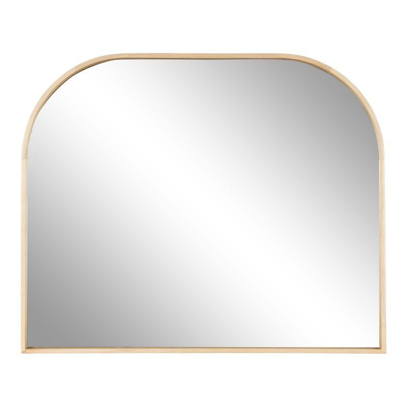 Kate & Laurel All Things Decor 34"x28" Valenti Wide Arch Wall Mirror Gold