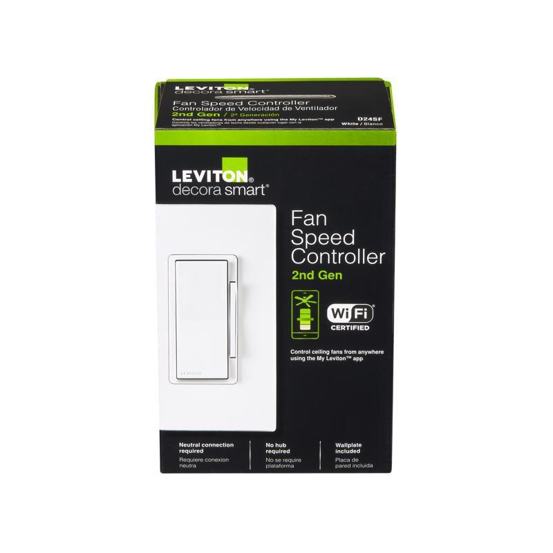 Leviton Decora Rocker Fan Control Switch White 1 pk