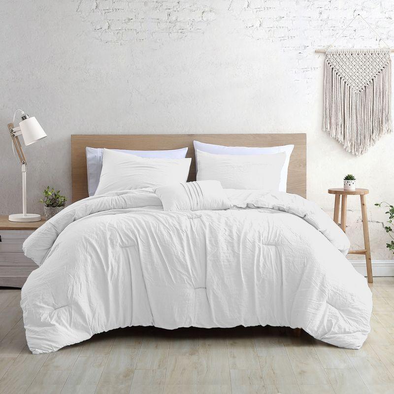 Modern Threads - Beck Comforter Set - Down Alternative Brushed Microfiber - Elegant All Season Bedspread Set - includes Comforter, Shams, & Decorative Pillow