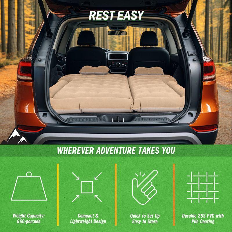 Inflatable Mattress Car Air Mattress for SUV or Tent with Pump, and Pillows