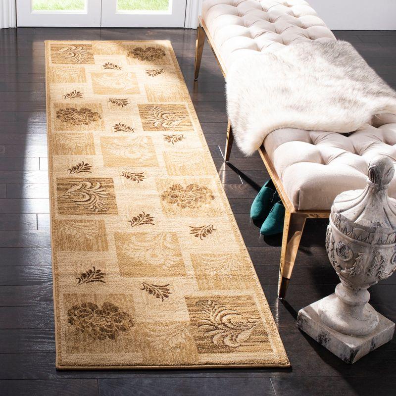 Ivory Multi Patchwork Synthetic Runner Rug 2'3" x 12'