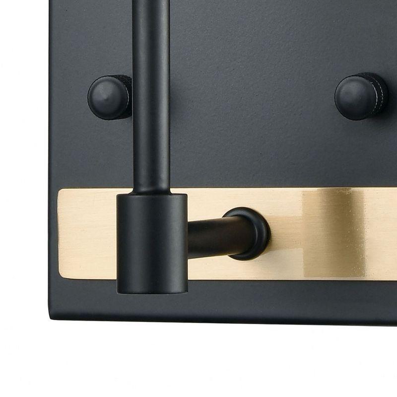 Elk Home Livingston 1 - Light Vanity in  Matte Black/Satin Brass