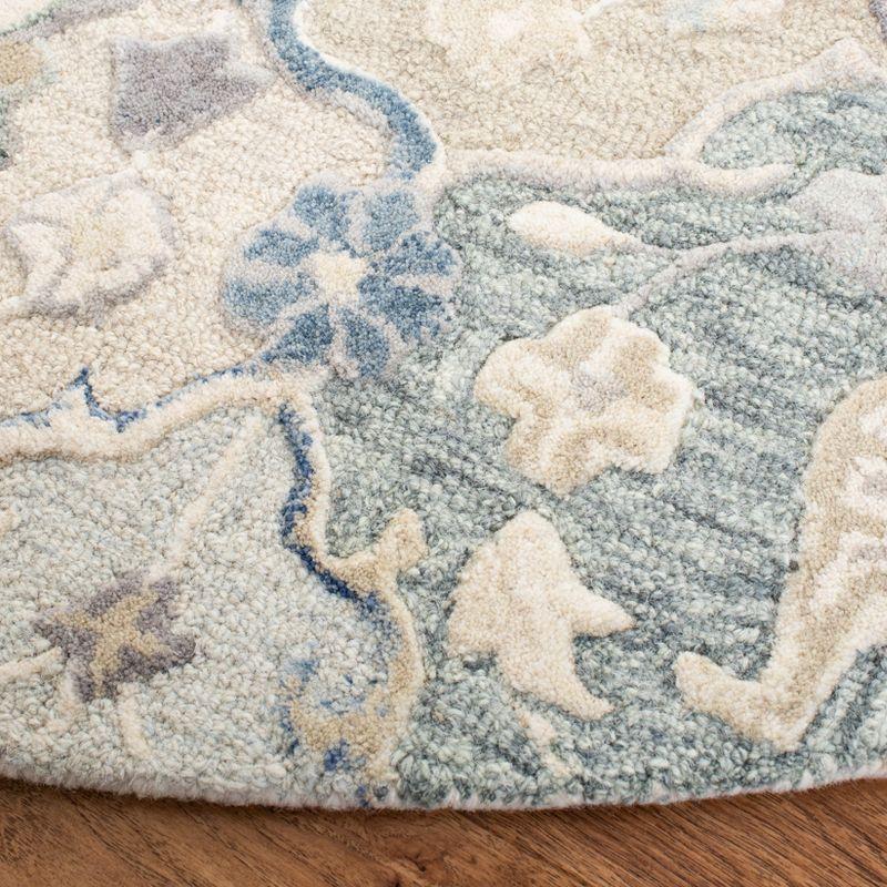 Glamour GLM622 Hand Tufted Area Rug - Ivory/Red - 4' round - Safavieh.
