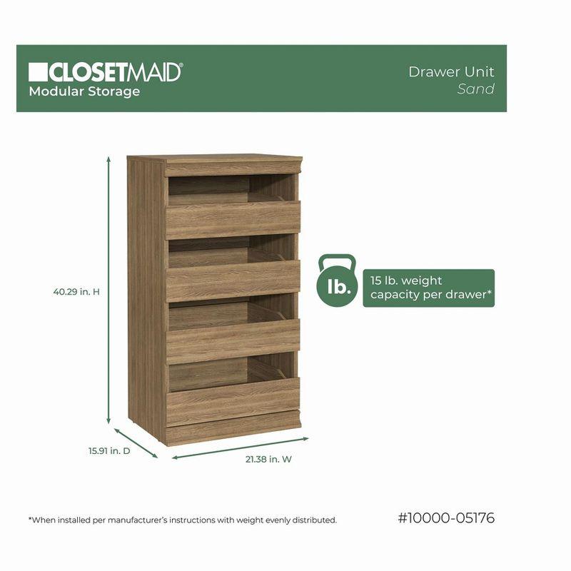 Modular Storage 21.38" W Drawer Unit with 4 Drawers