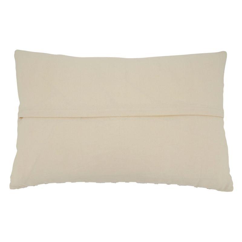 Saro Chloe Collection Appliqued Cotton Throw Pillow