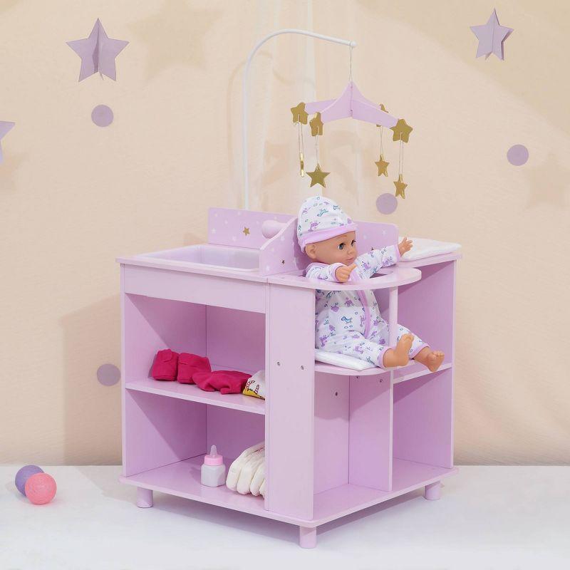 Teamson Kids Olivia's Little World Wooden Doll Changing Station