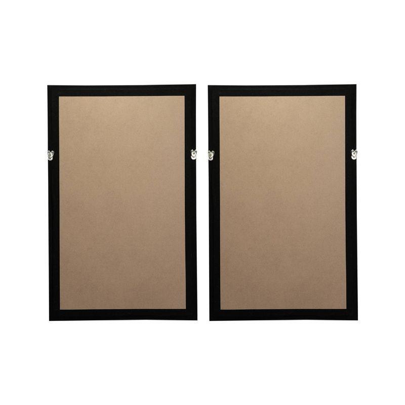 Set of 2 Estella Paper Shadow Box Wall Decors White - A&B Home: Transitional Style, Botanical Art, MDF Frame