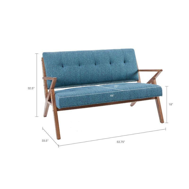 George Oliver Rocket Loveseat, Loveseat Sofa, Modern & Vintage Flair, Upholstered 2 Seater Couch, Chic Living Room Furniture Seating For Home, Apartment Or Office