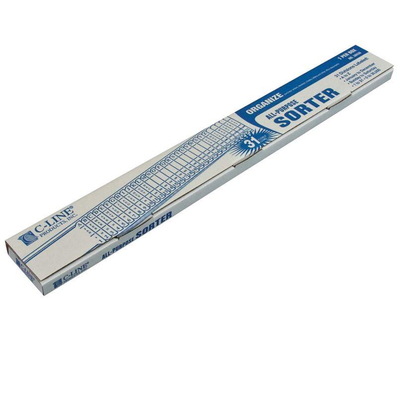 C-Line All-Purpose Document Sorter, Plastic, 2-1/2" x 23-1/2"