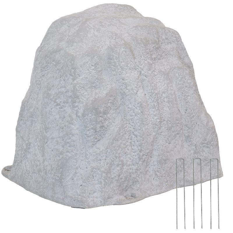 Jara Polyresin Faux Landscape Rock Cover with Metal Stakes