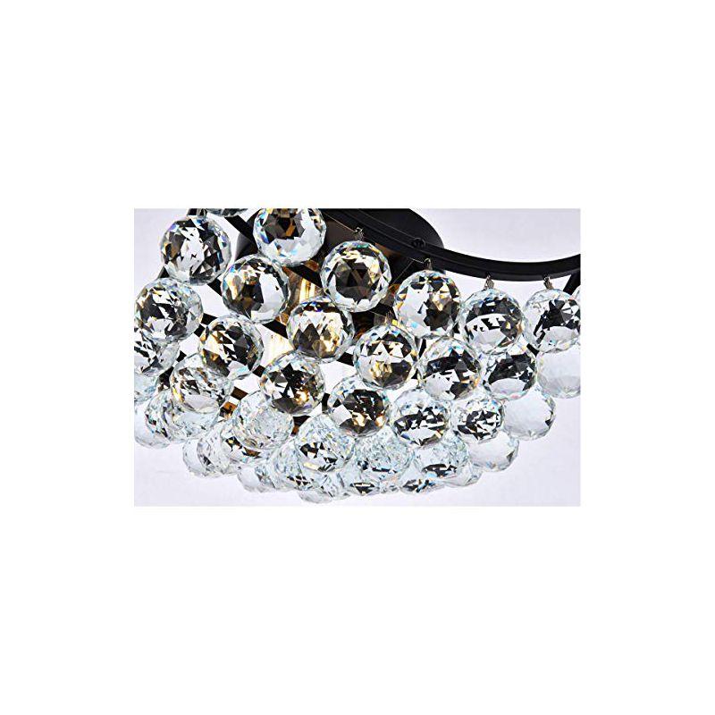 Elegant Lighting Corona 12 inch black flush mount