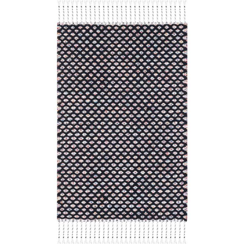 Montauk MTK475 Power Loomed Area Rug - Black/Ivory - 8'x10' - Safavieh.