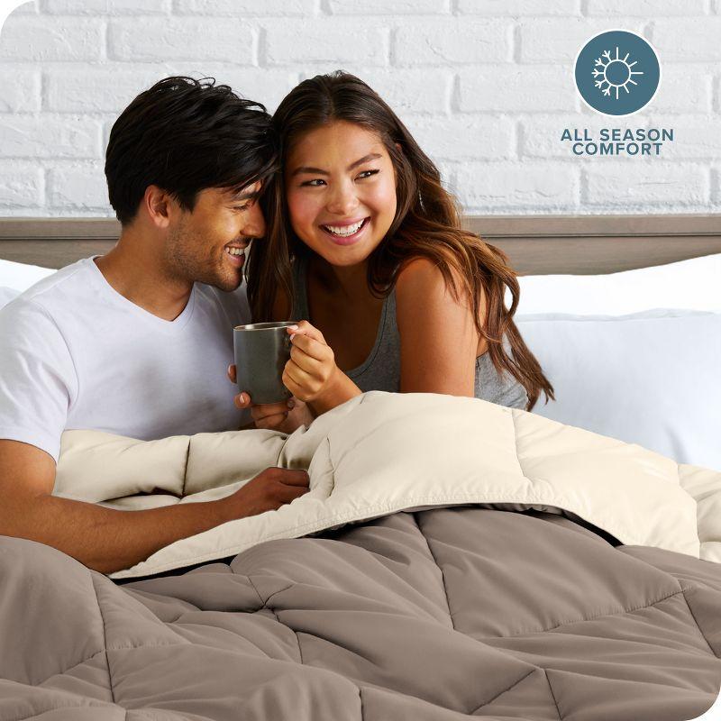 Bare Home Premium Ultra Soft Modern & Contemporary Box Stitch Comforter