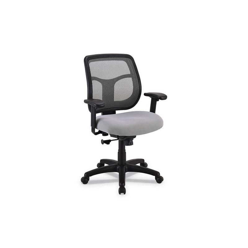 Apollo Silver Mesh Mid-Back Task Chair with Adjustable Arms