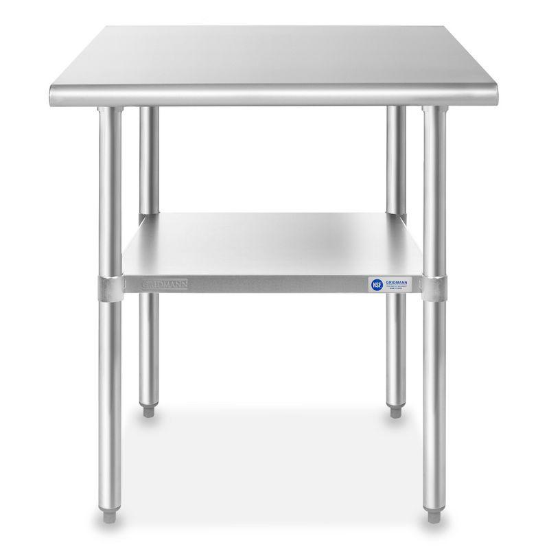 GRIDMANN Stainless Steel 24'' W x 34.5'' H Work Tables