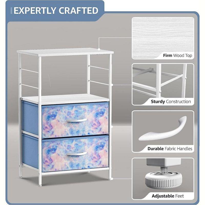 Sorbus Nightstand 2-Drawer Shelf Storage