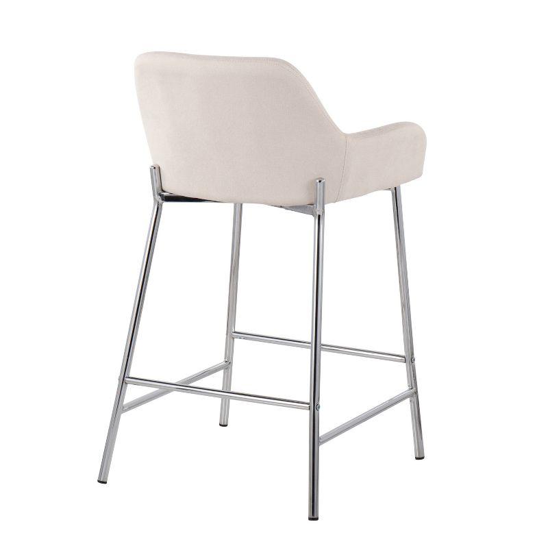 Willa Arlo™ Interiors Cassiopeia Upholstered Counter Stool with Metal Frame (Set of 2)