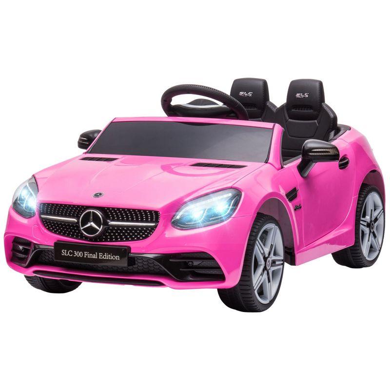 Aosom 12V Electric Car for Kids Ride On Toy Battery Powered Toddler Electric Vehicles Big Wheels for Girls to Drive