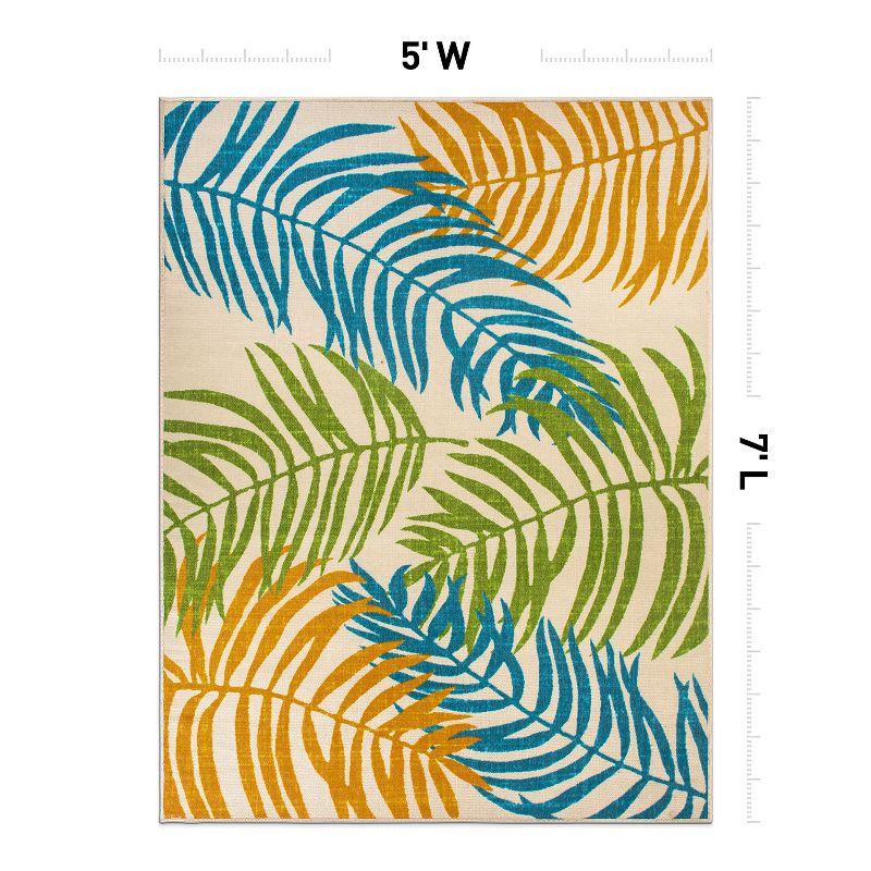 World Rug Gallery Floral Leaves Flatweave Indoor/Outdoor Area Rug