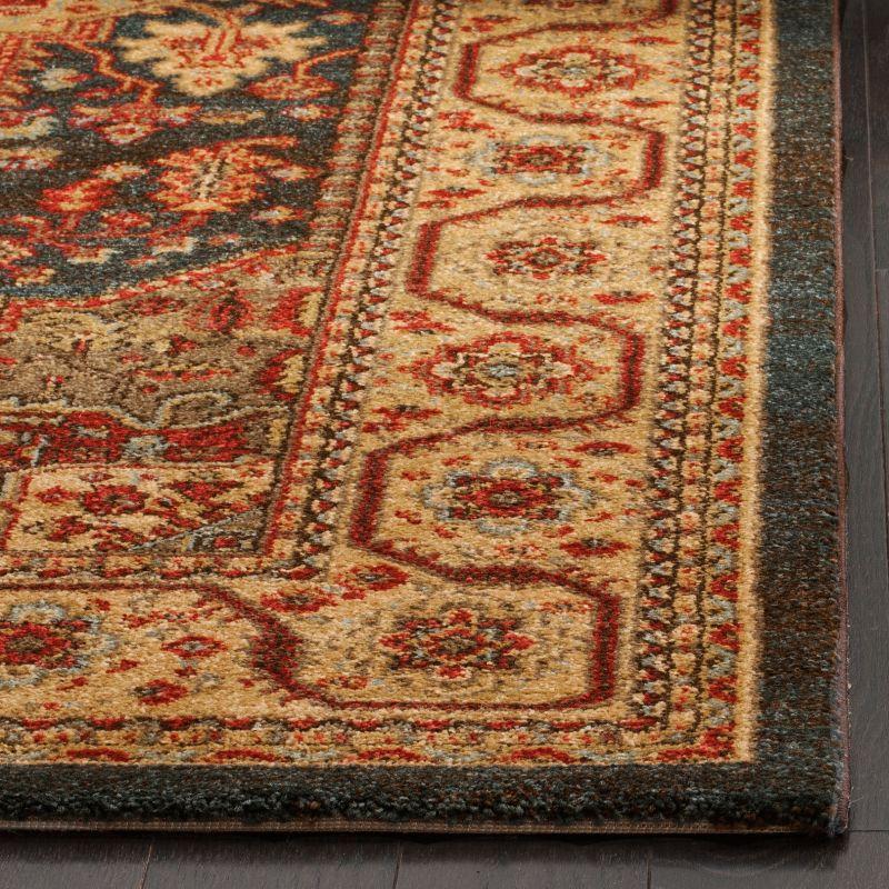 Elegant Red Persian-Inspired 26" Synthetic Rectangular Rug