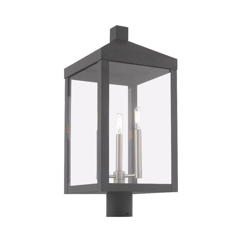 Livex Lighting Nyack 3 - Light Post Light in  Scandinavian Gray