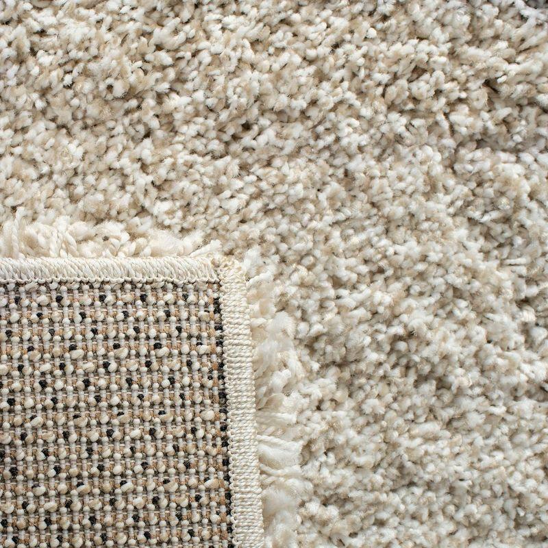 Ivory Diamond Bliss 24" Round Synthetic Shag Rug