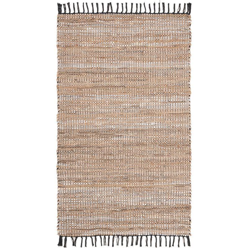 Vintage Leather VTL203 Hand Woven Area Rug - Beige - 3'x5' - Safavieh.