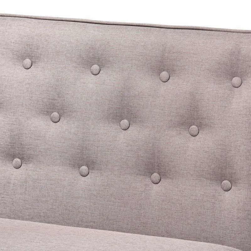 George Oliver Tomball Gray Fabric Upholstered 2-Pc Wood Dining Nook Banquette Set, 31.39" H X 53.25" W X 26.16" D