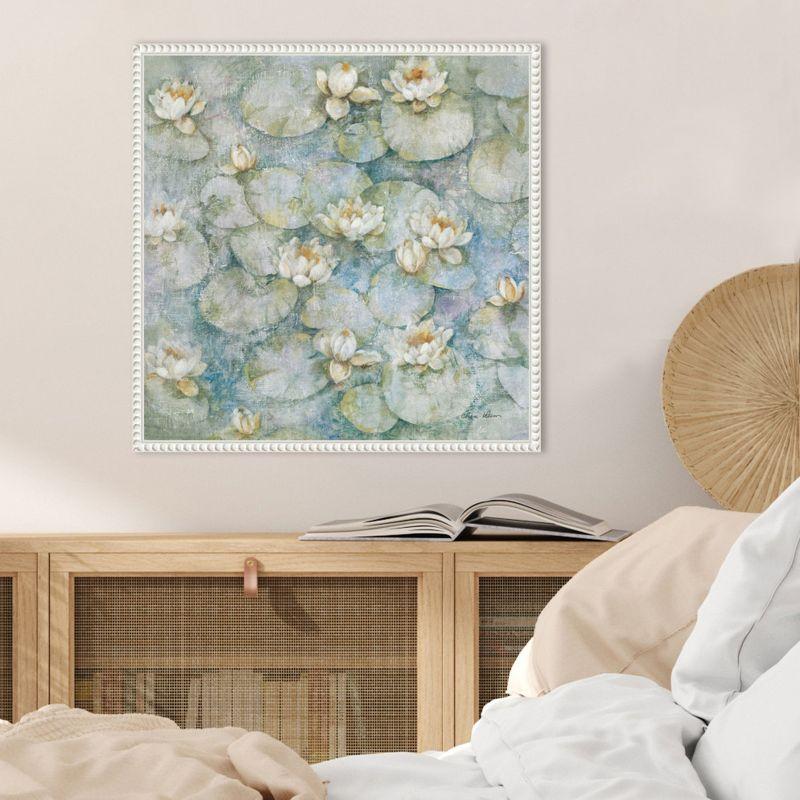 Amanti Art Water Lilies by Cheri Blum Canvas Wall Art Print Framed 22 x 22