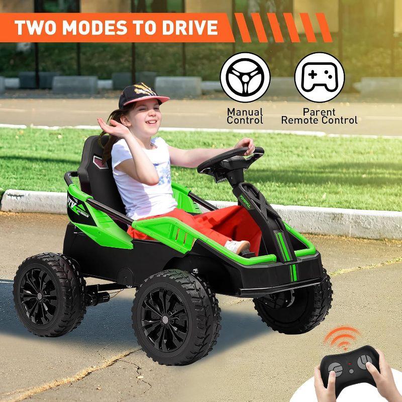 24V 4x4 Ride On Toy for Big Kids, 4x85W 6MPH Ride On UTV Car w/Parent Remote