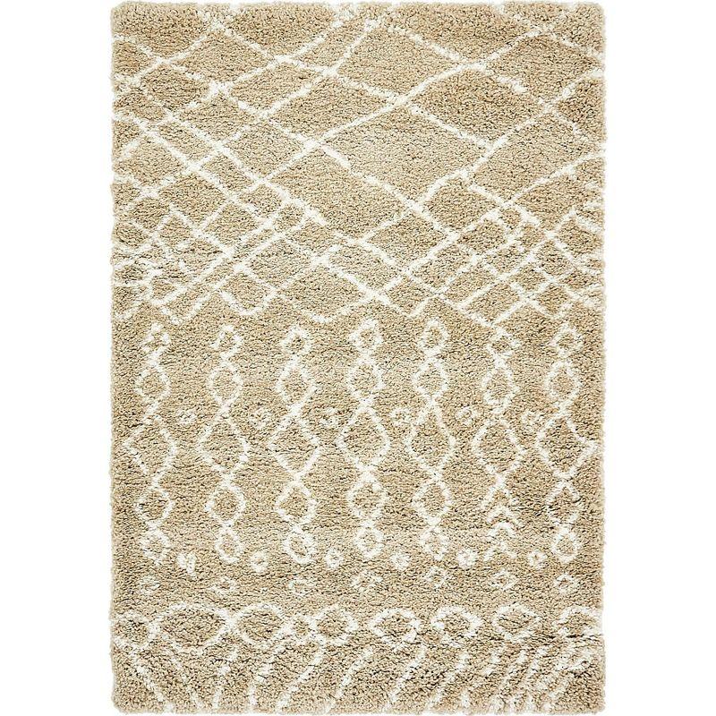 Unique Loom Rabat Shag Geometric Abstract Indoor Woven Area Rug