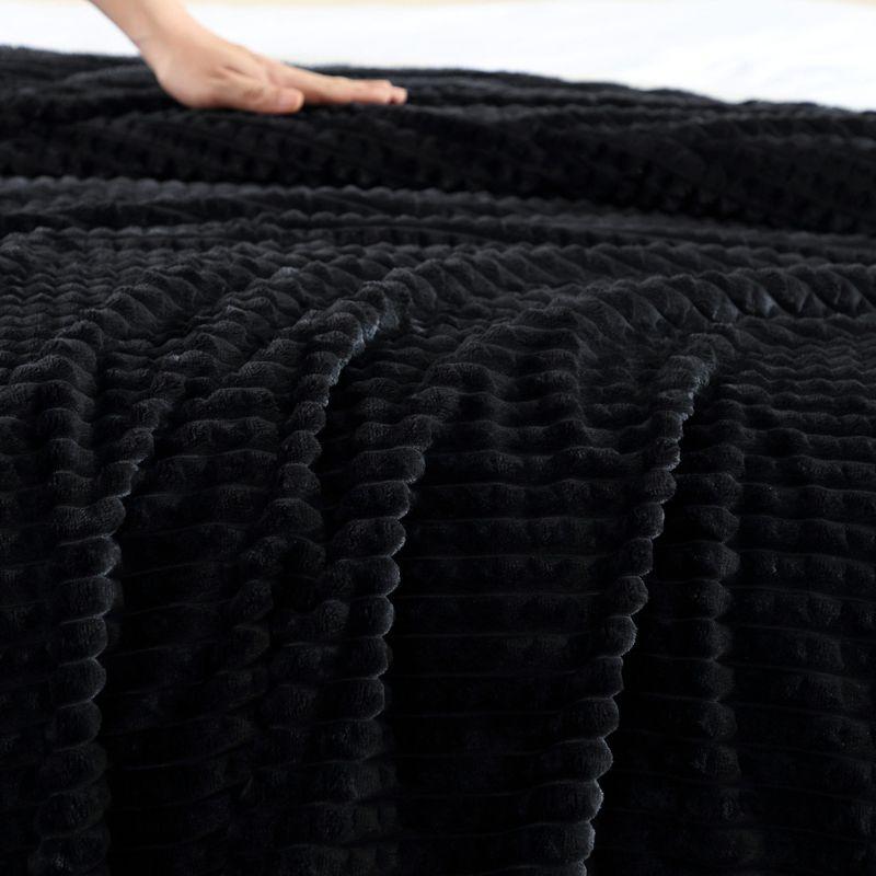 Kenneth Cole Textured Solid Plush Throw Blanket